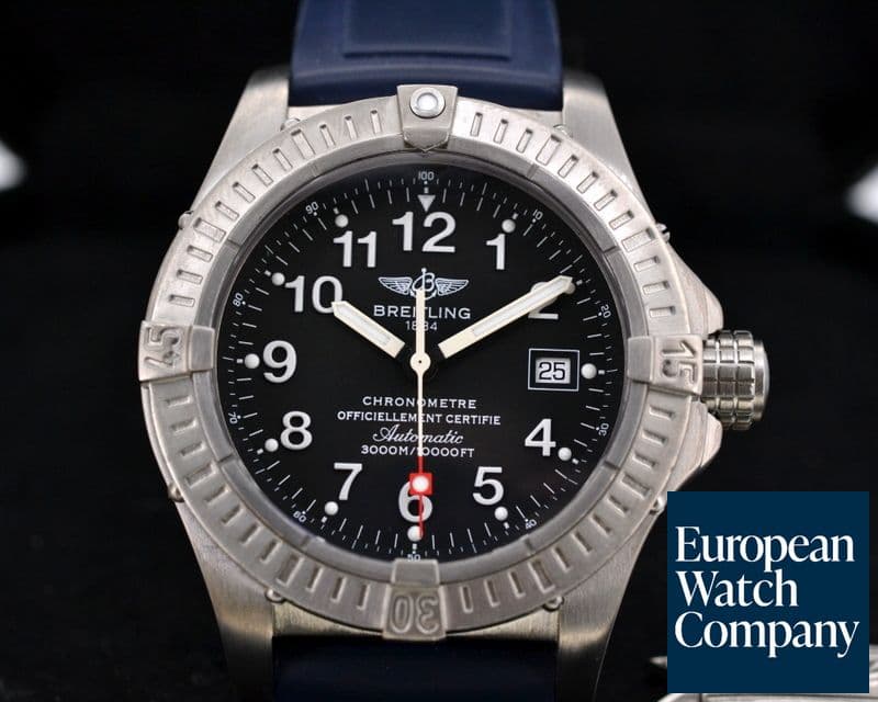 Image of Breitling Avenger Seawolf Titanium Blue Dial / Rubber