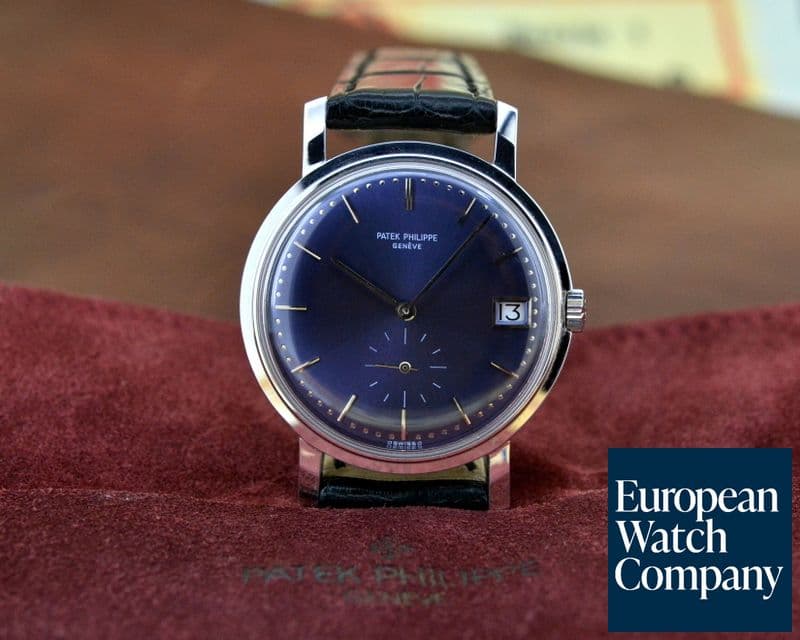 Image of Patek Philippe Vintage Calatrava Automatic 18K White Gold / Blue Dial