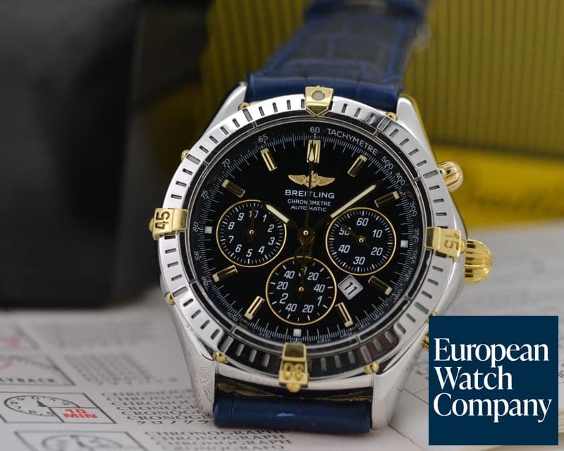 Image of Breitling Chronomat 2000 Shadow FLyback Black Dial SS / 18K 