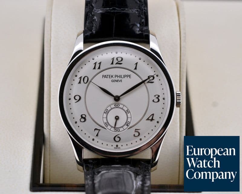 Image of Patek Philippe Calatrava Platinum Silver Dial Arabic Numerals 