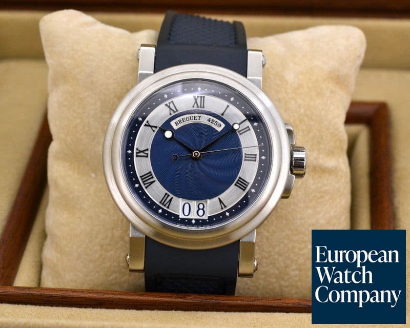 Image of Breguet Marine Big Date Blue Dial SS / Rubber