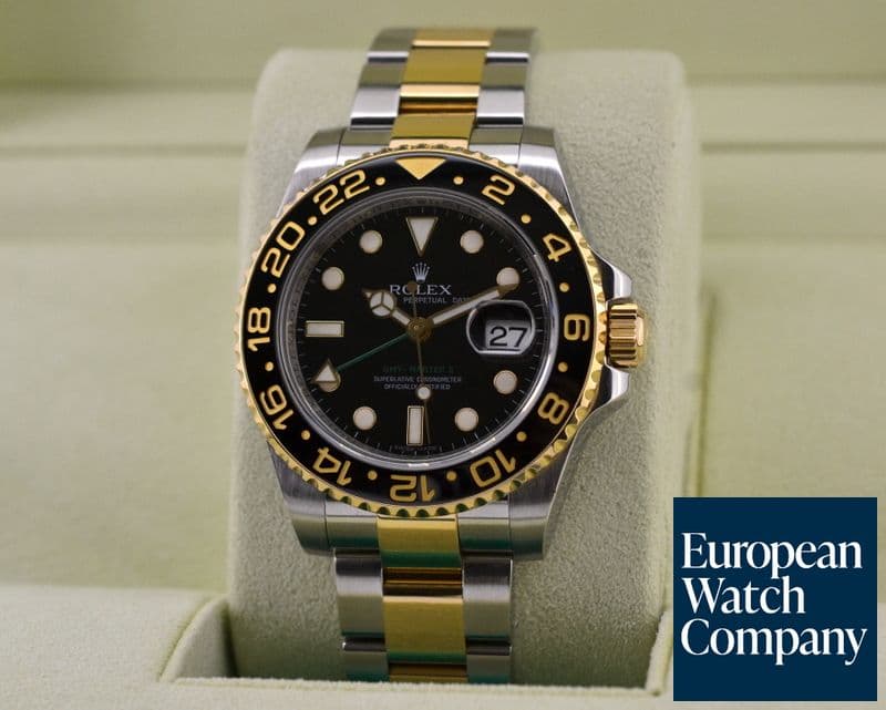 Image of Rolex GMT Master II SS / 18K Yellow Gold Black Dial 