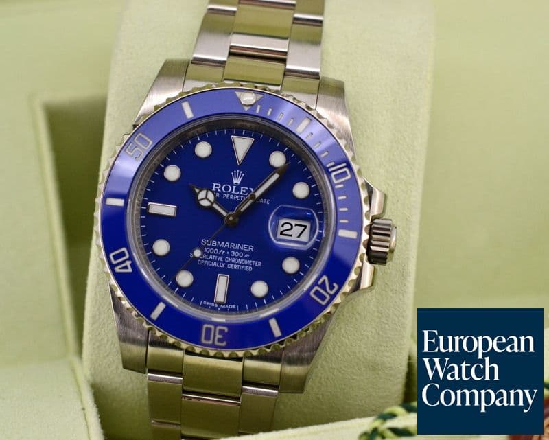 Image of Rolex Submariner 18K White Gold Blue Dial