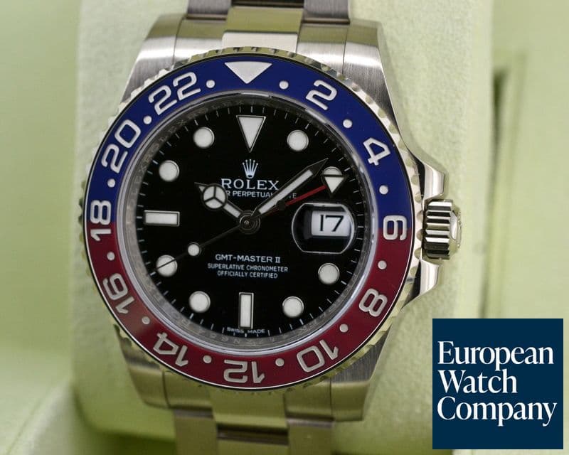 Image of Rolex GMT Master II Blue / Red 18K White Gold 
