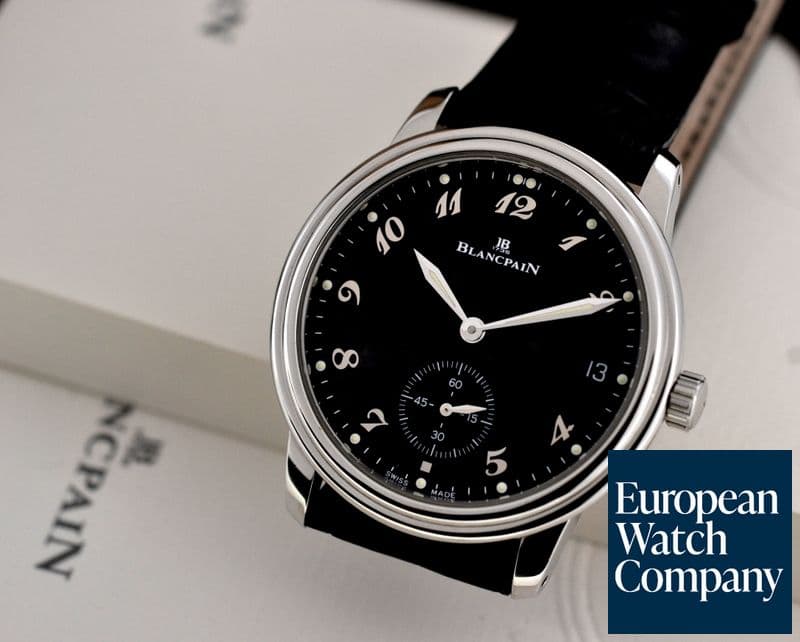 Image of Blancpain Ultra Thin Automatic 100HR Black Arabic Dial