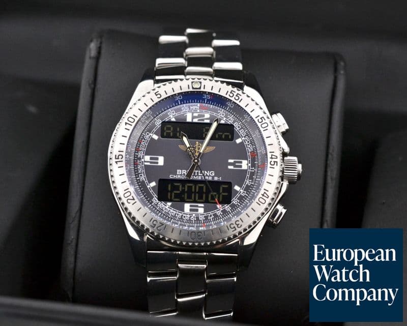 Image of Breitling B-1 Professional Chronometre Black Dial SuperQuartz SS / SS