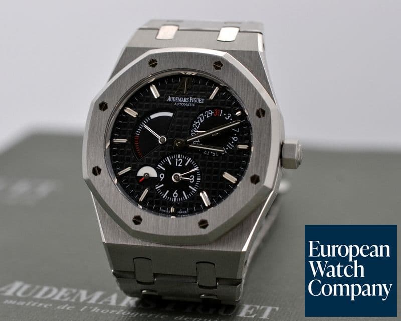 Image of Audemars Piguet Royal Oak Dual Time SS Black Dial 