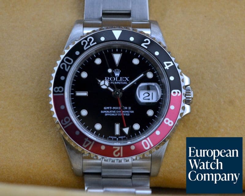 Image of Rolex GMT Master II SS Red / Black Coke Bezel