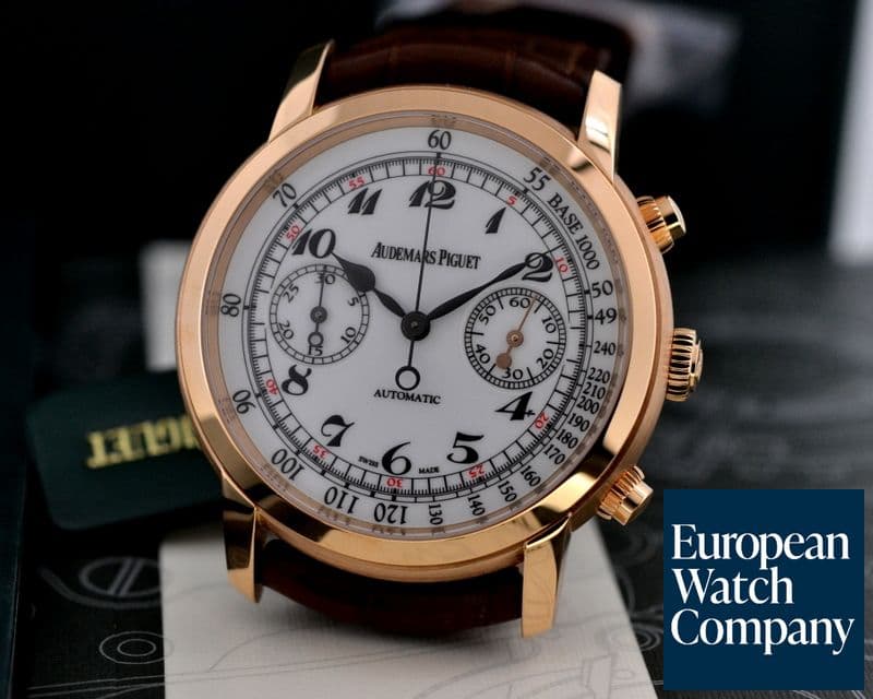 Image of Audemars Piguet Jules Audemars Chronograph White Dial 18K Rose Gold 