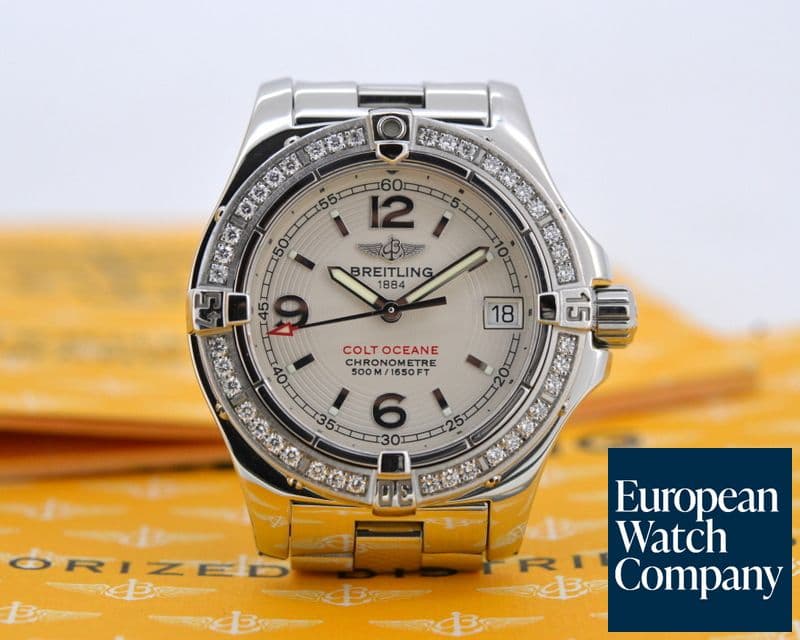 Image of Breitling Colt Ocean Quartz SS Diamond Bezel