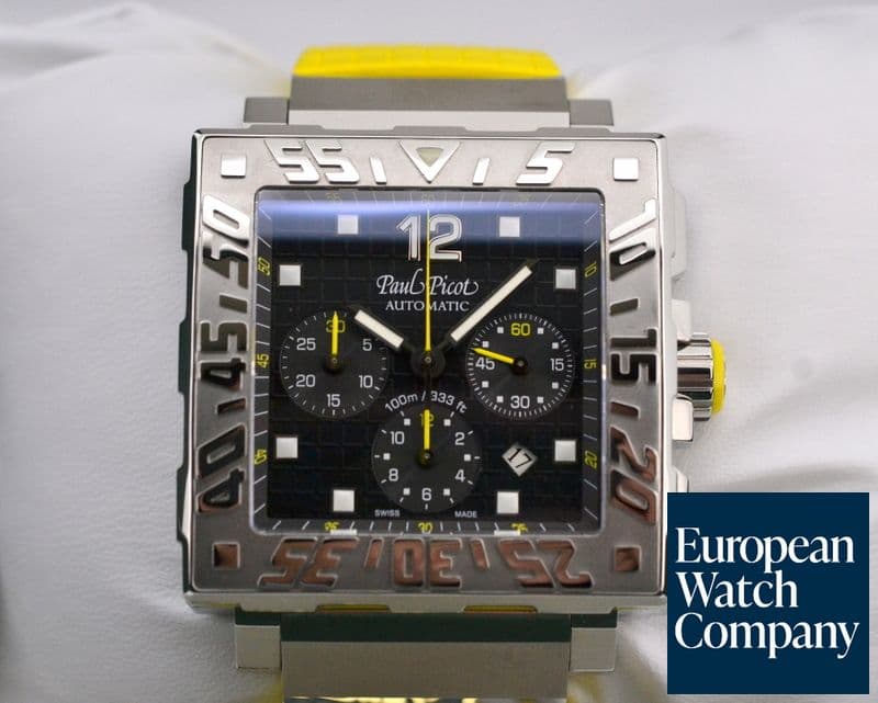 Image of Paul Picot  La Plongeur C Type Caree Automatic Chronograph SS / Rubber