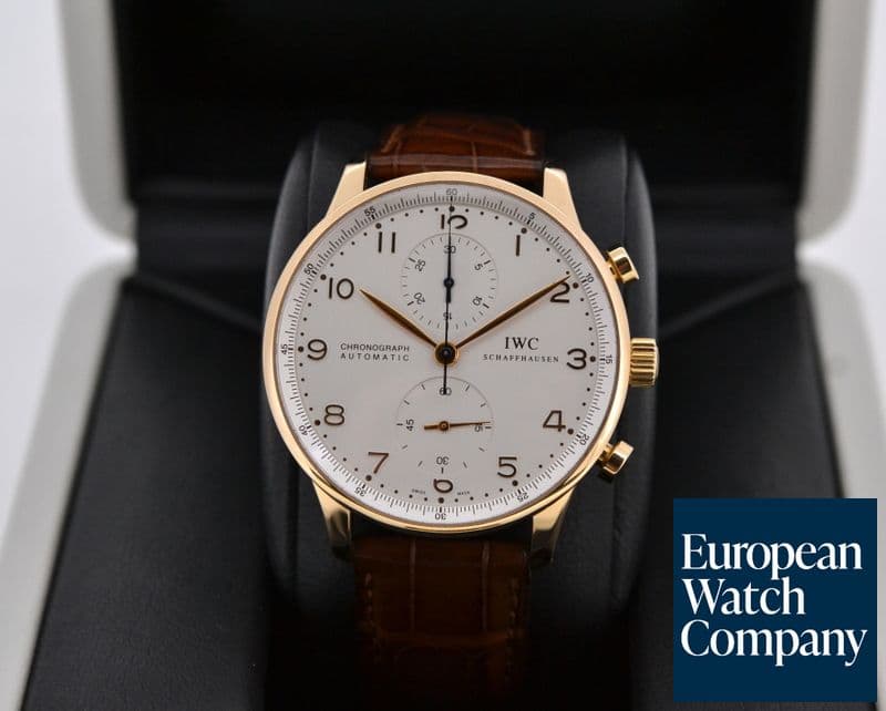 Image of IWC Portuguese Chronograph 18K Rose Gold / Silver Dial  