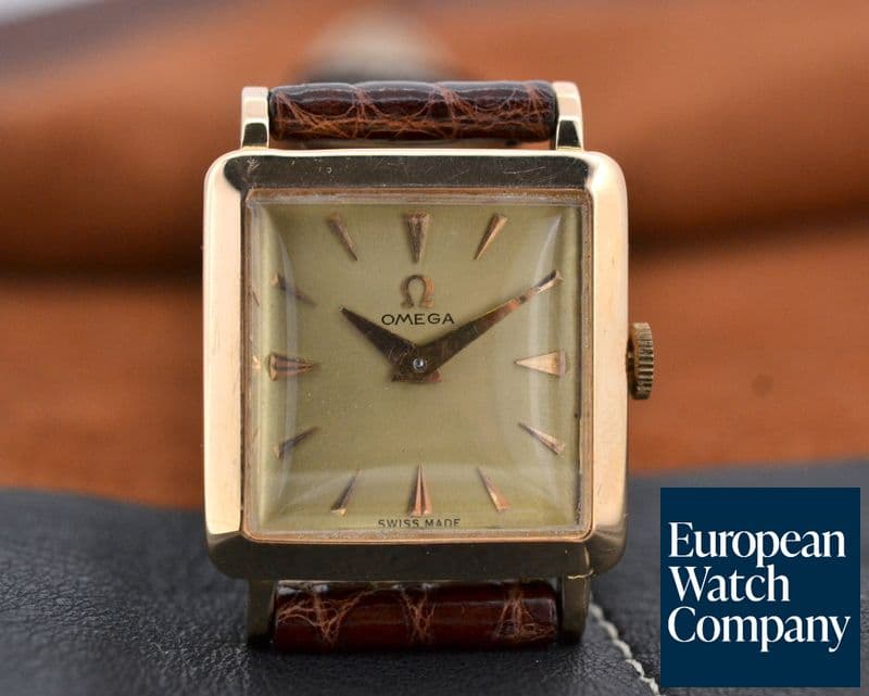 Image of Omega Vintage Square 18K Rose Gold Manual Wind
