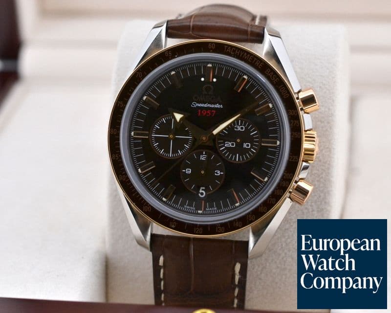 Image of Omega Speedmaster Broad Arrow Brown Dial SS / 18K Rose Gold 