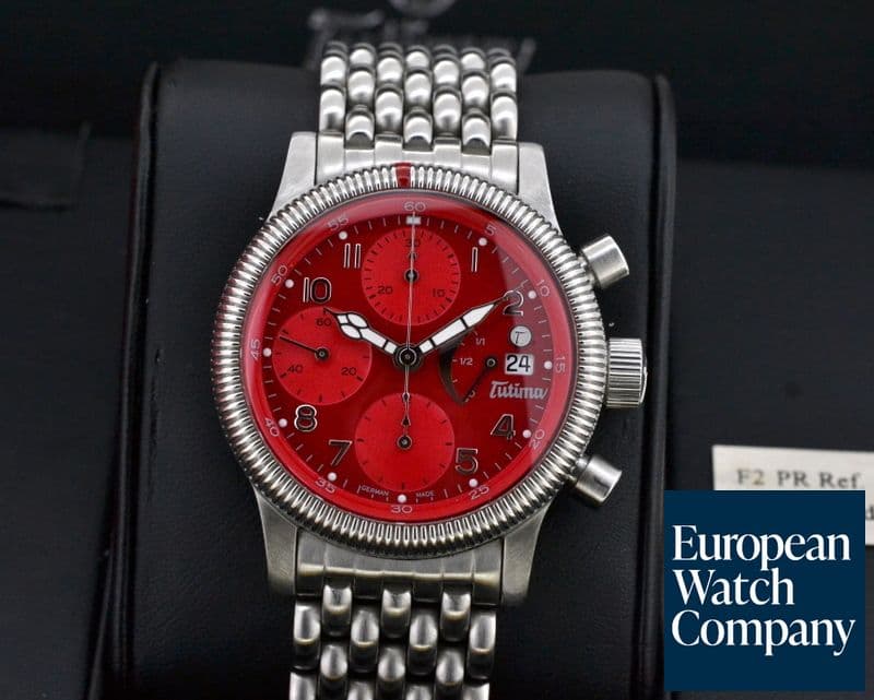 Image of Tutima F2 PR Chrono SS / Red Dial 