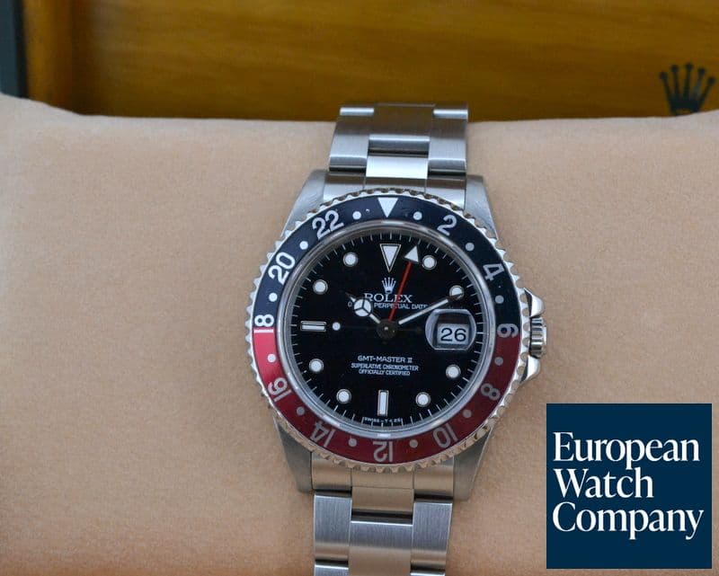 Image of Rolex GMT Master II SS Red / Black Coke Bezel