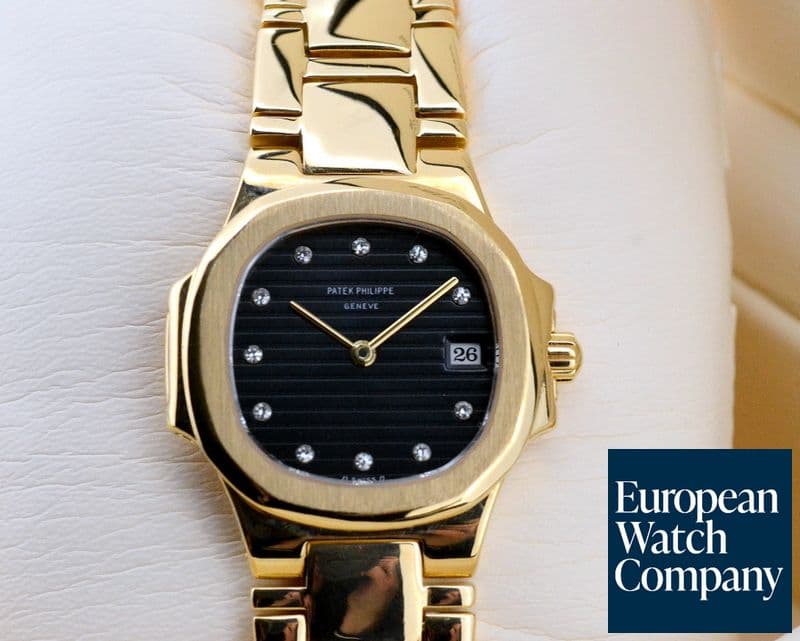 Image of Patek Philippe Nautilus Ladies Blue Diamond Dial 18K Yellow Gold
