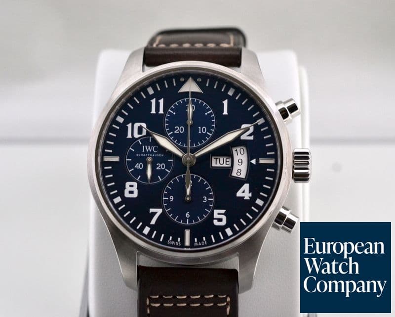 Image of IWC Pilot Chronograph "Le Petit Prince" Blue Dial 