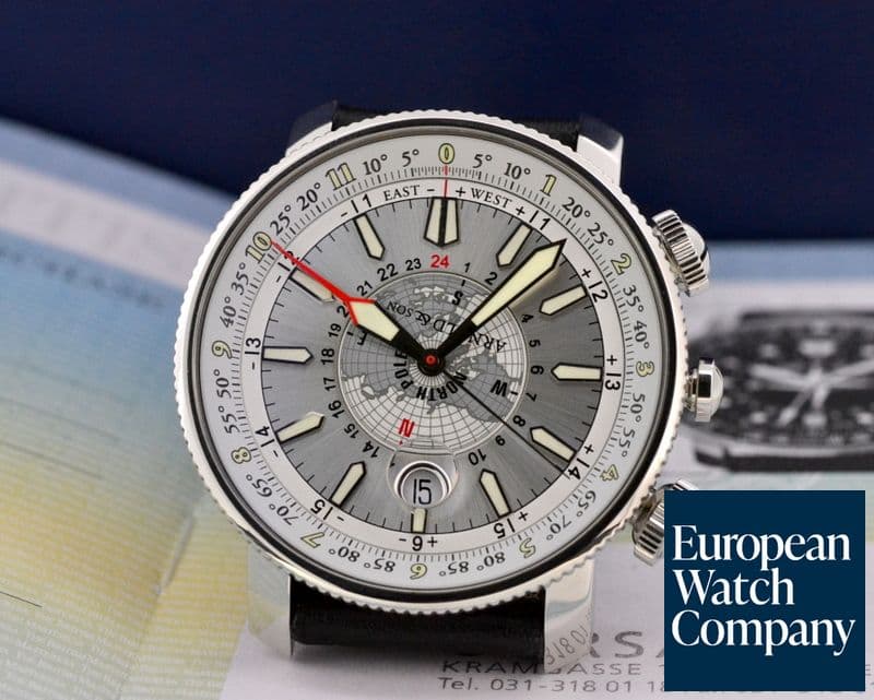 Image of Arnold & Son Longitude II SS / Silver Dial 