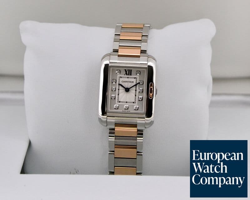 Image of Cartier Tank Anglaise Small Diamond Dial 18K / SS 
