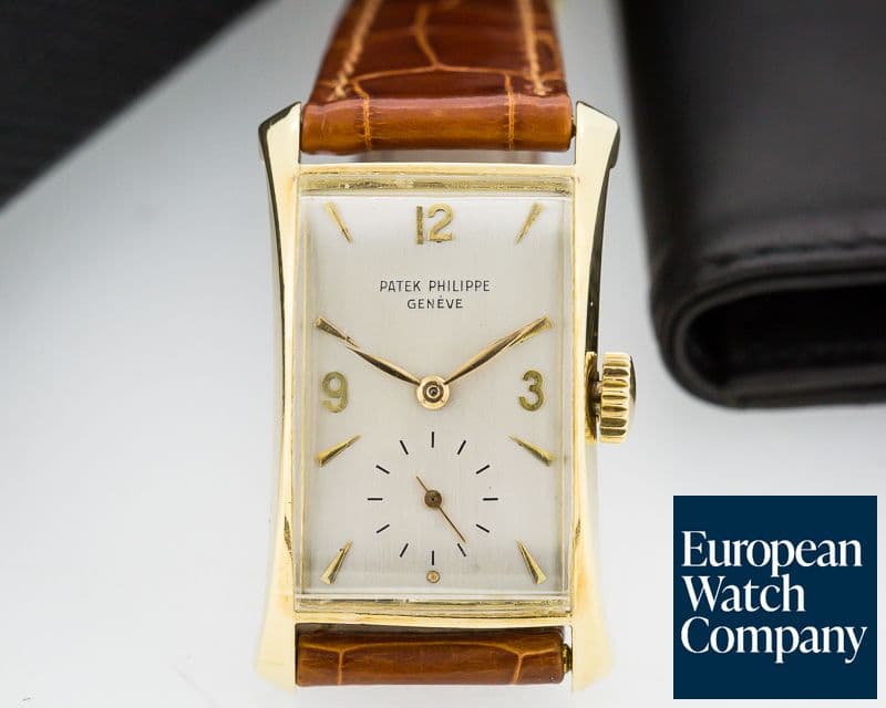 Image of Patek Philippe Vintage Rectangle Flared Lugs 18K Yellow Gold
