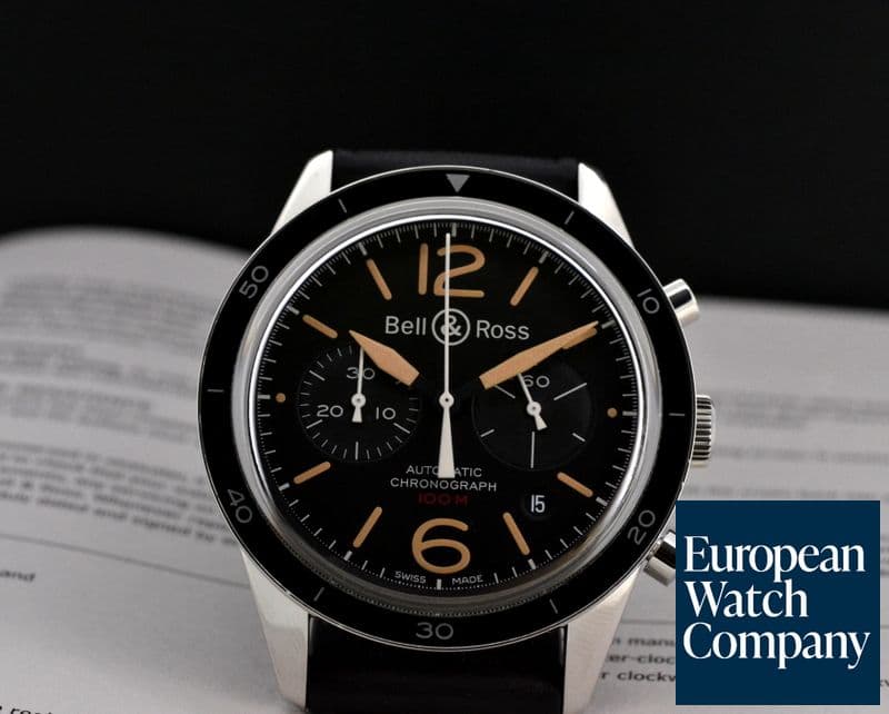 Image of Bell & Ross BR 126 Sport Heritage Chronograph SS / Rubber 