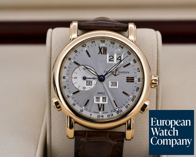 Image of Ulysse Nardin Perpetual Calendar GMT Silver Dial 18K Rose Gold 40MM