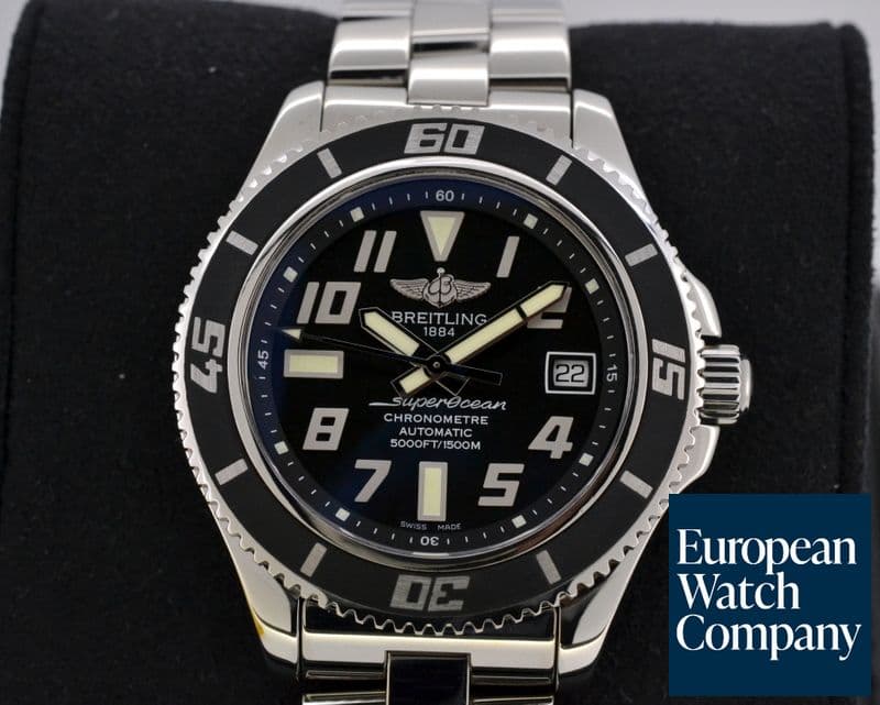 Image of Breitling Super Ocean Aeromarine New Wave 42 Black Dial SS / SS