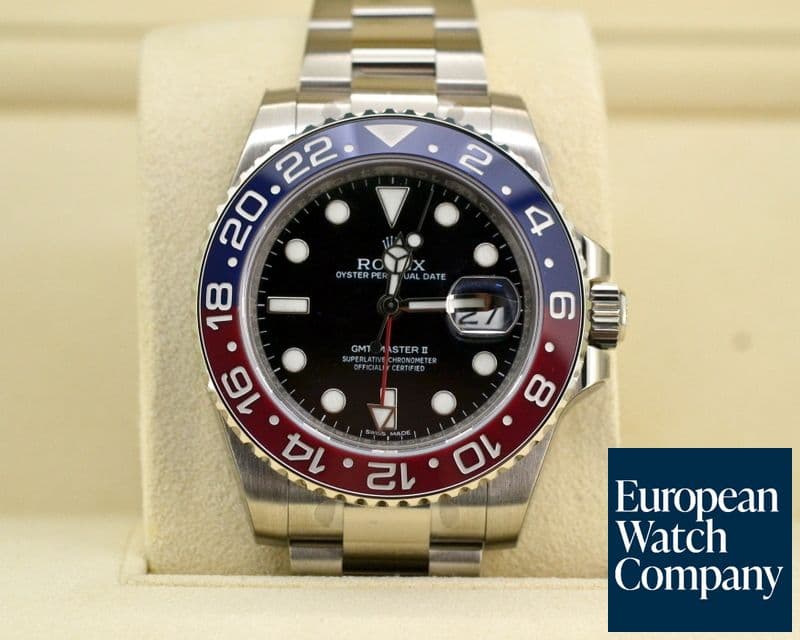 Image of Rolex GMT Master II Blue / Red 18K White Gold 