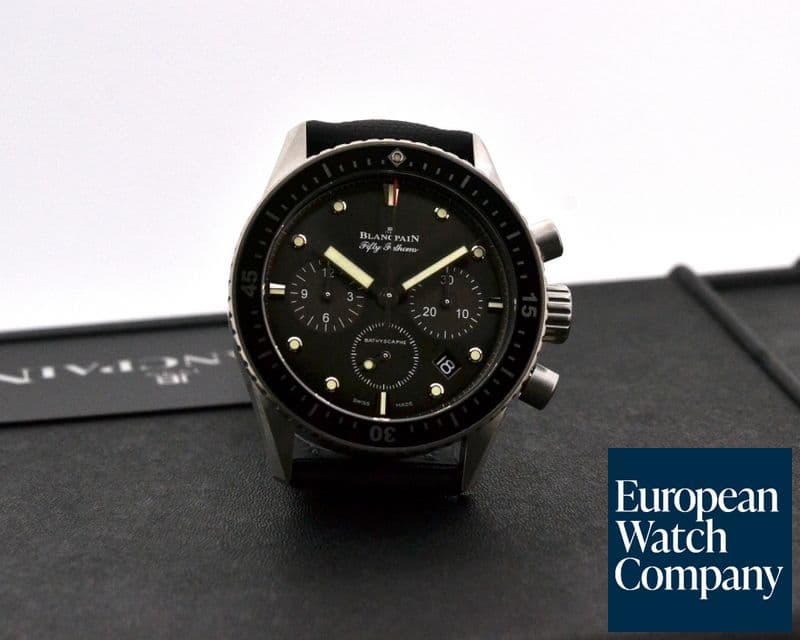 Image of Blancpain Fifty Fathoms Bathyscaphe Flyback Chronograph SS / Kevlar