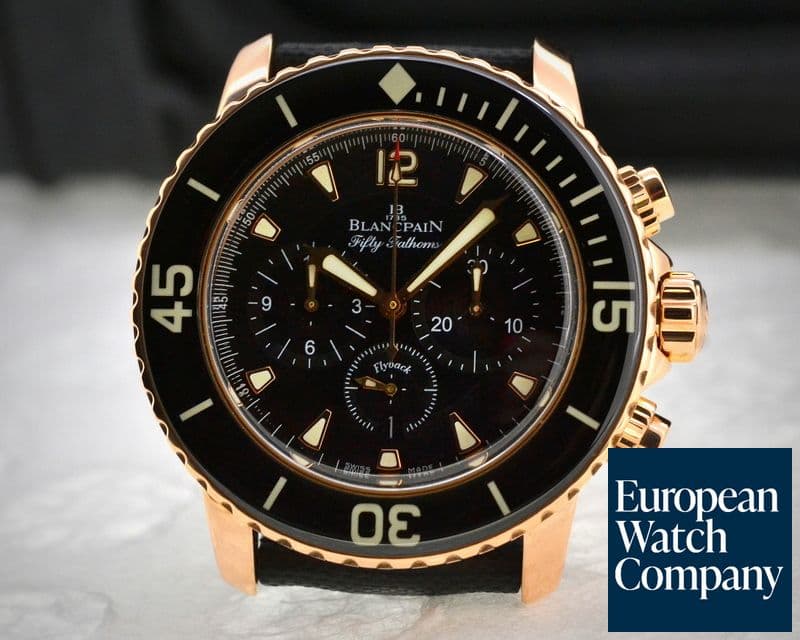 Image of Blancpain Fifty Fathoms Chronograph 18K Rose Gold