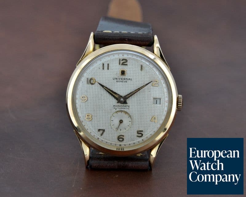 Image of Universal Geneve Vintage Monodate 18K Rose Gold Automatic