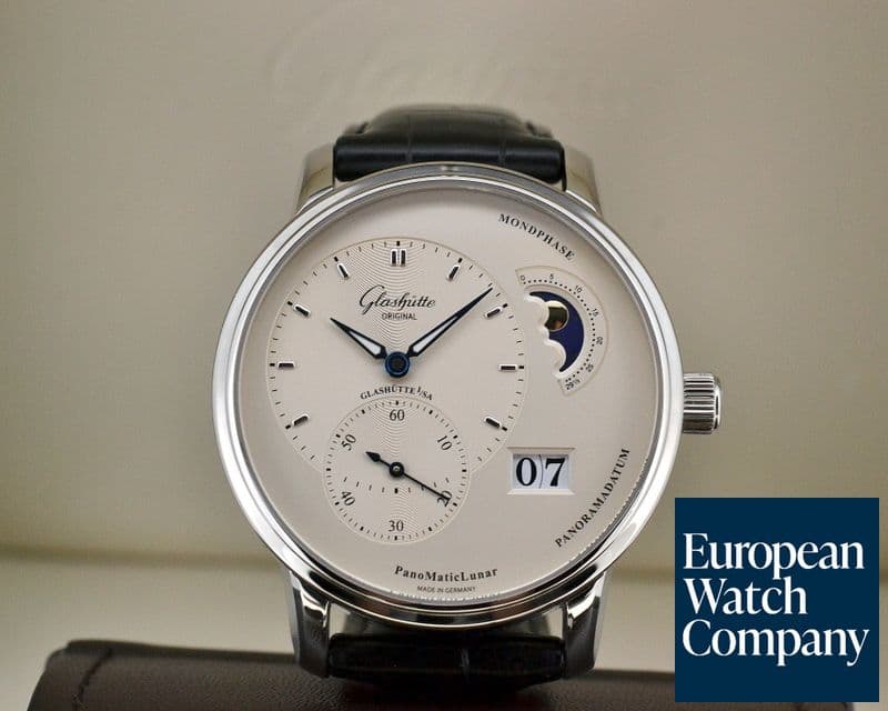 Image of Glashutte Original PanoMaticLunar XL SS Silver Dial 