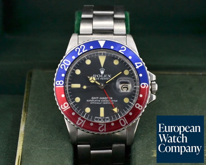 Image of Rolex GMT Master Blue / Red "Pepsi Bezel" Circa 1977 BOX & PAPERS