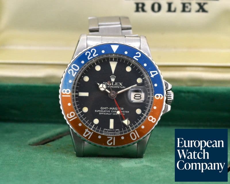 Image of Rolex GMT Master Blue / Red "Pepsi Bezel" Circa 1970 BOX & PAPERS