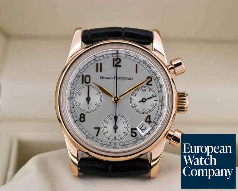 Image of Girard Perregaux Chronograph 18K Rose Gold Silver Dial 