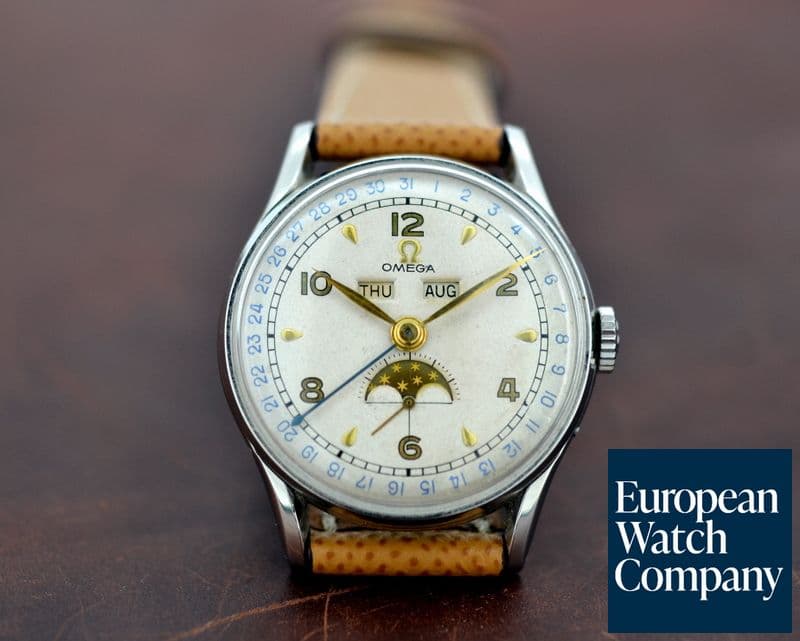 Image of Omega Vintage Cosmic Triple Date Moon Phase SS