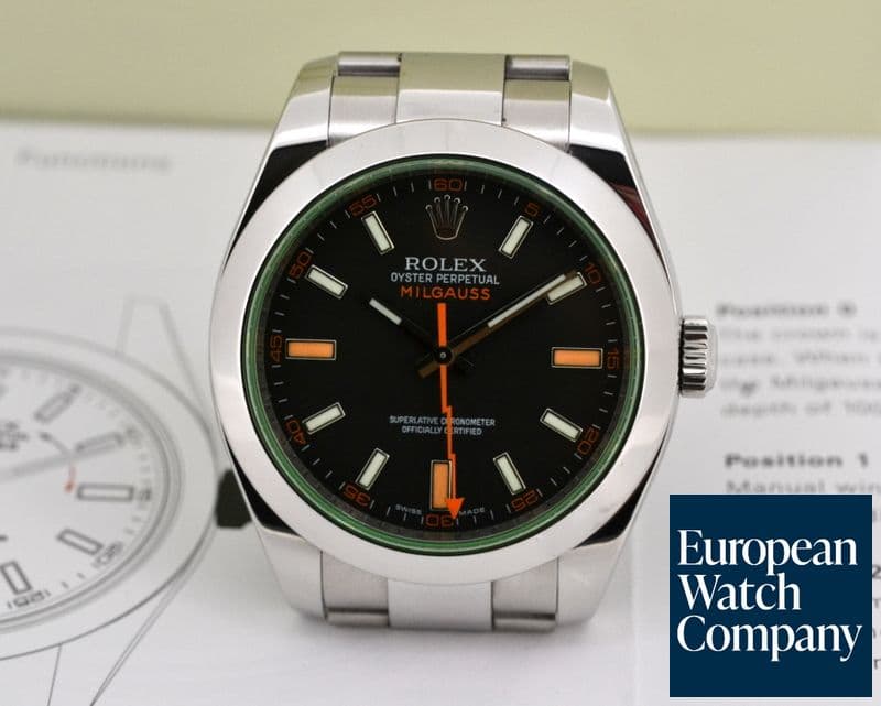 Image of Rolex Milgauss Green Crystal Anniversary Edition