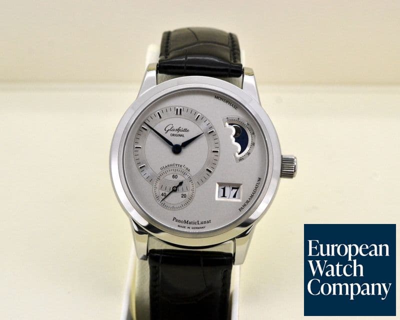 Image of Glashutte Original PanoMaticLunar SS Silver Dial 