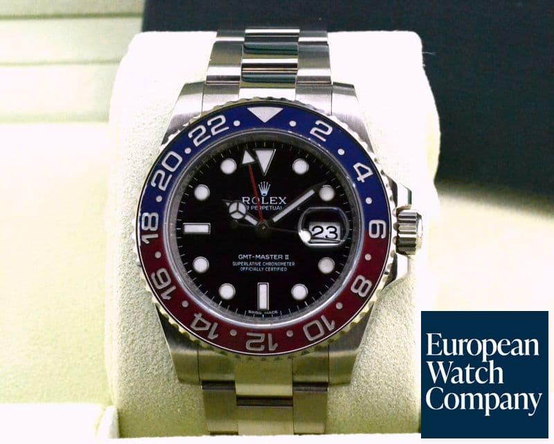 Image of Rolex GMT Master II Blue / Red 18K White Gold 