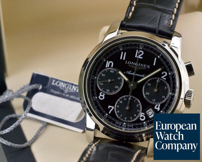 Image of Longines Saint Imier Chronograph SS / Black Dial 