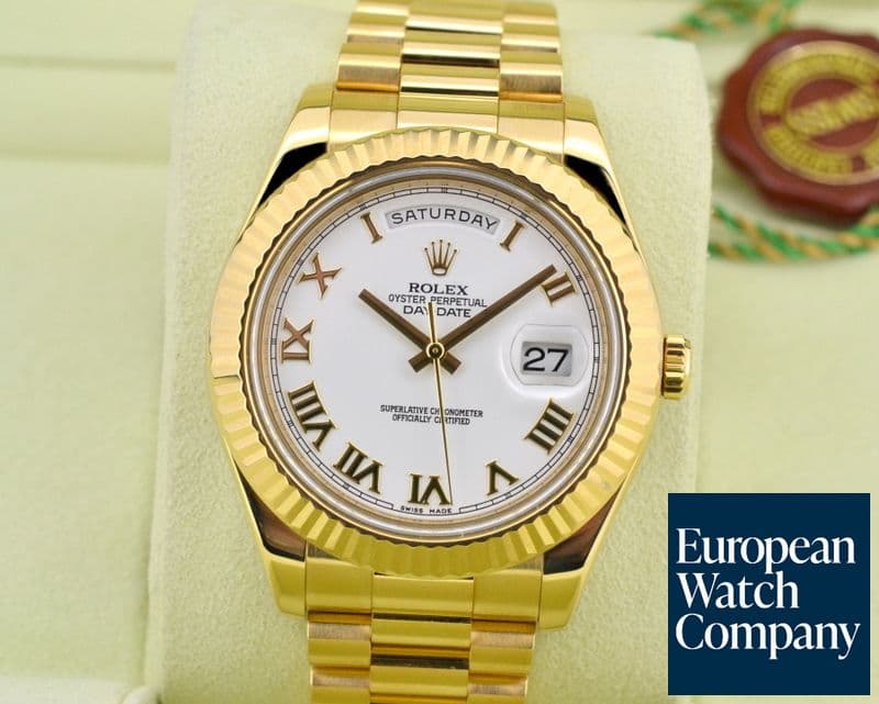 Image of Rolex Day Date II President 18K Yellow White Dial Roman