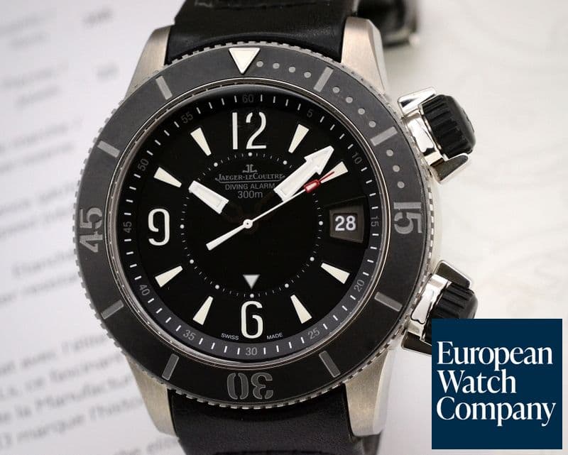 Image of Jaeger LeCoultre Master Compressor Diving Alarm Navy Seals Titanium / Calfskin  