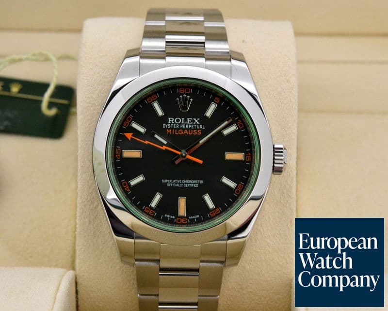 Image of Rolex Milgauss Green Crystal Anniversary Edition