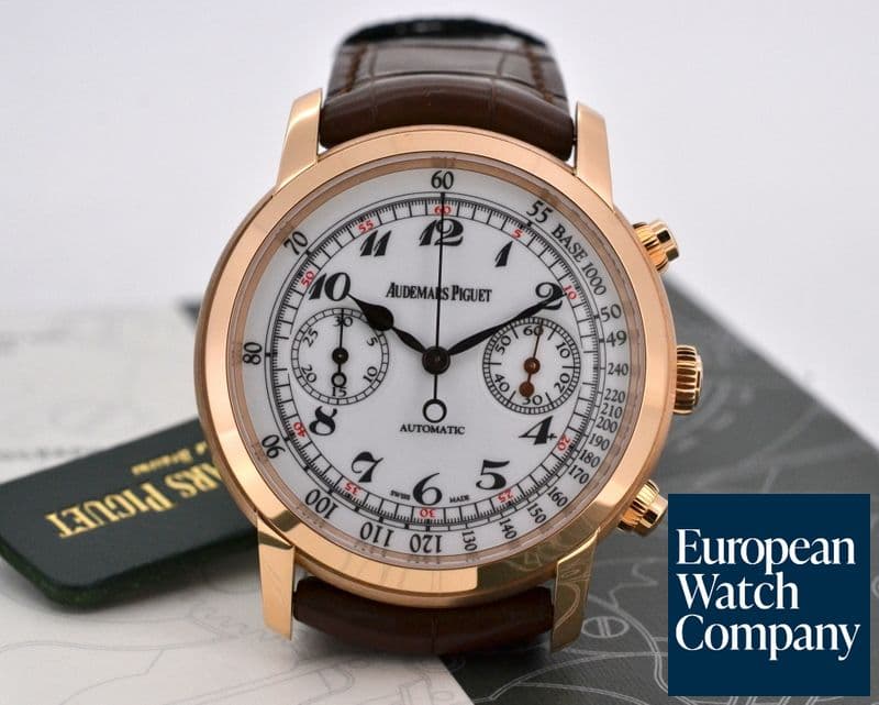 Image of Audemars Piguet Jules Audemars Chronograph White Dial 18K Rose Gold 