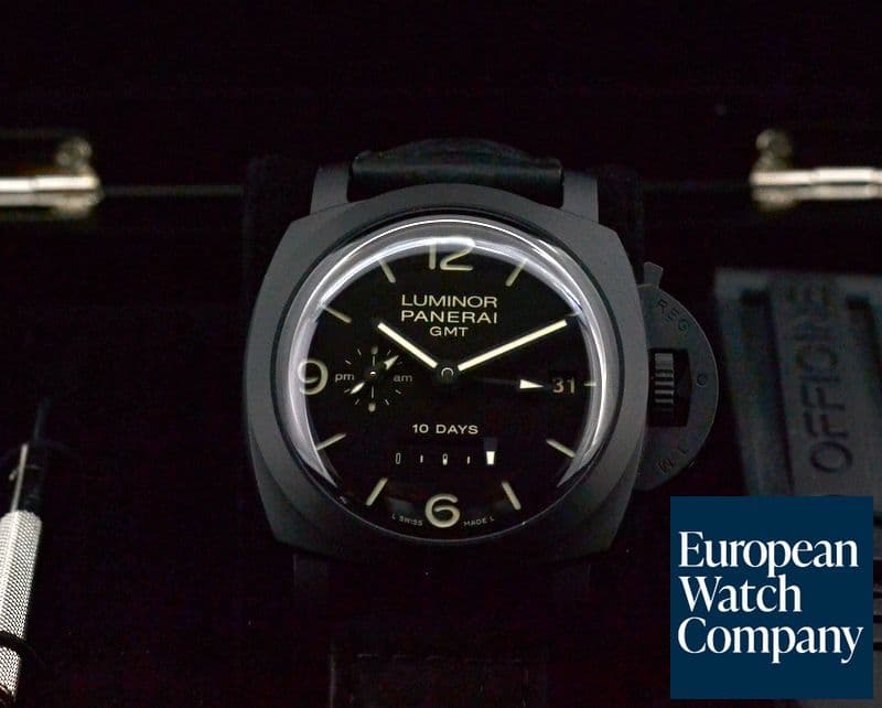 Image of Panerai Luminor 1950 10 Day GMT Ceramic Black Dial