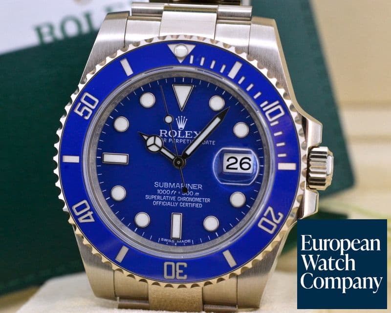 Image of Rolex Submariner 18K White Gold Blue Dial