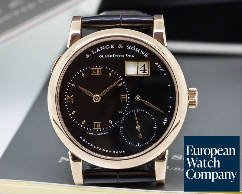 Image of A. Lange and Sohne Lange 1 18K Rose Gold Black Dial 