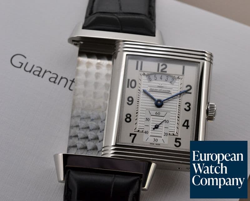 Image of Jaeger LeCoultre Grande Reverso 986 DuoDate Silver Dial SS / Strap