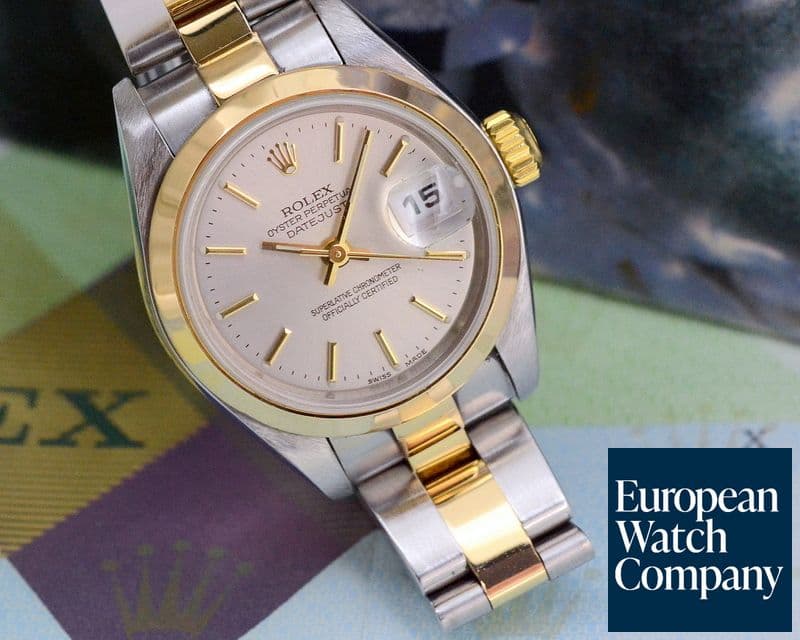 Image of Rolex Lady Datejust Oyster Silver Stick 18K / SS